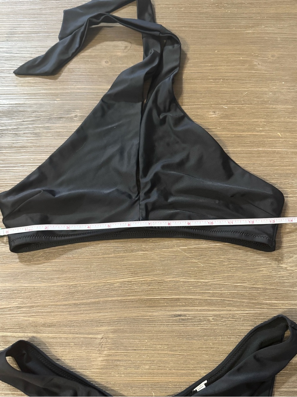 aerie Black V-Neck Halter Bikini Small Top Medium Bottom - Picture 3 of 7